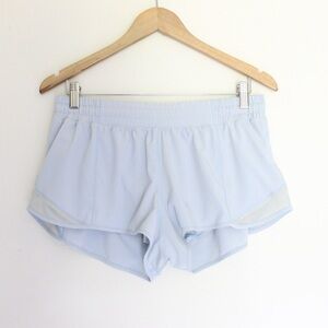 Lululemon Hotty Hot Blue Linen 2.5” Shorts